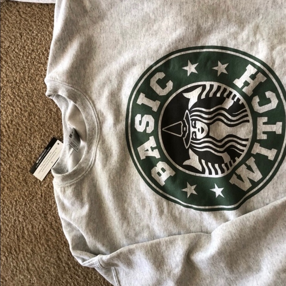 Basic Witch Starbucks Theme Sweatshirt - image 2
